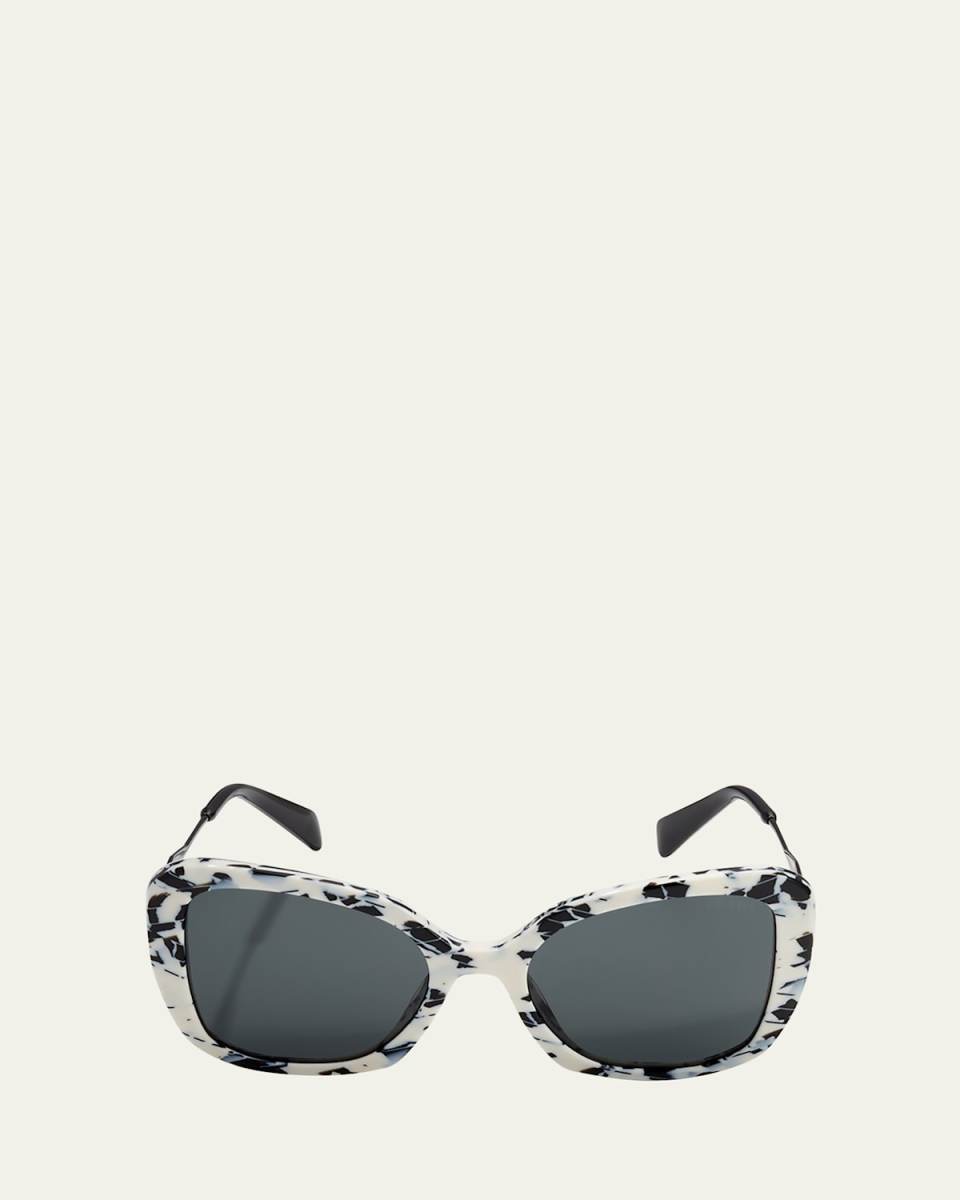 Marble Acetate Cat-Eye Sunglasses